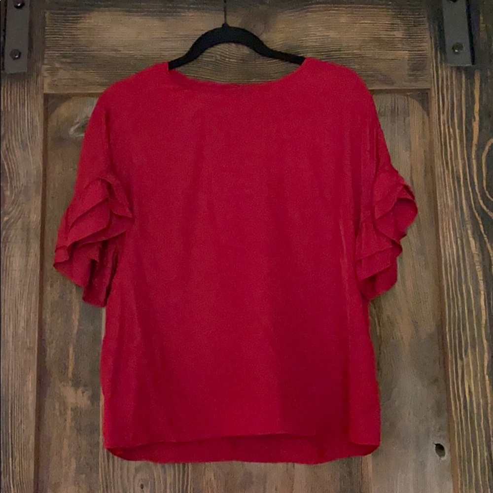Naked Zebra red blouse